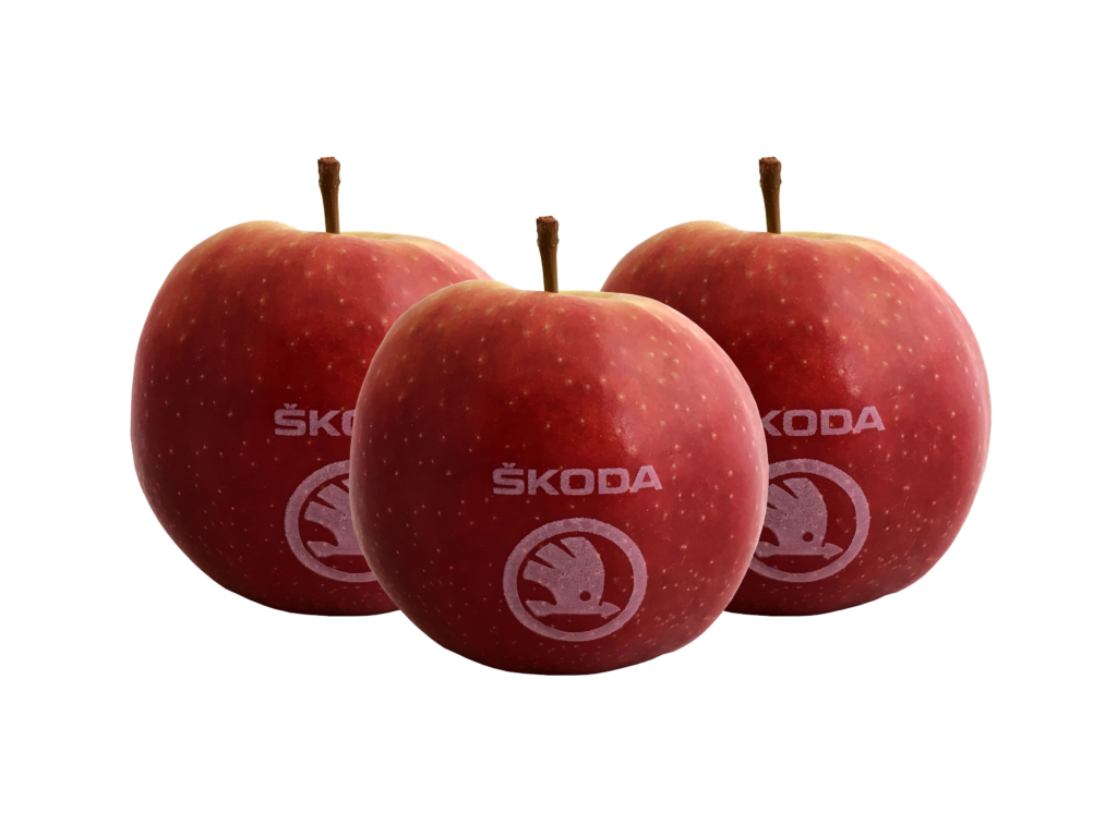 Pomme publicitaire personnalisée encre alimentaire Goodies comestible